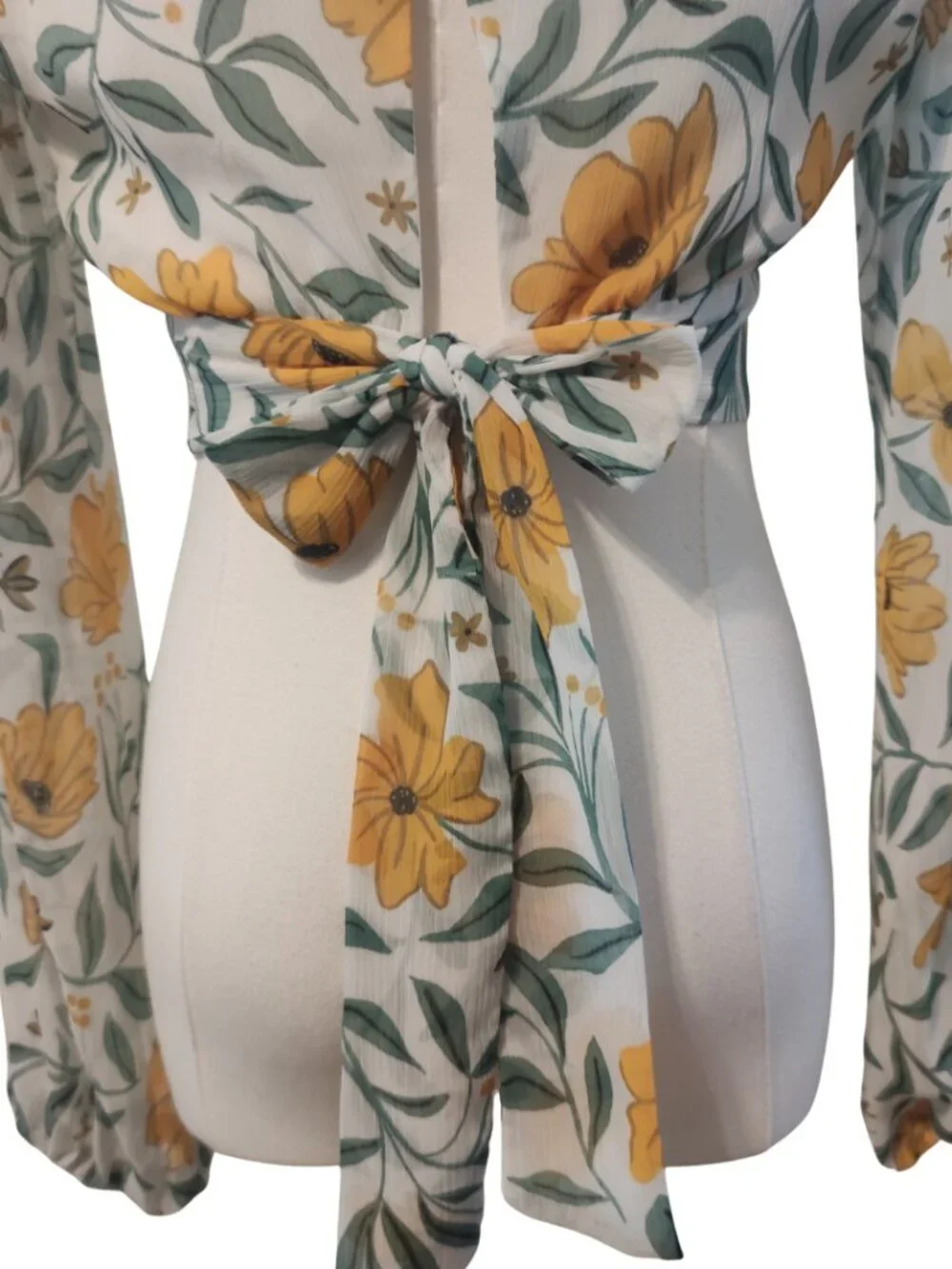 Zara Floral Wrap Crop Top